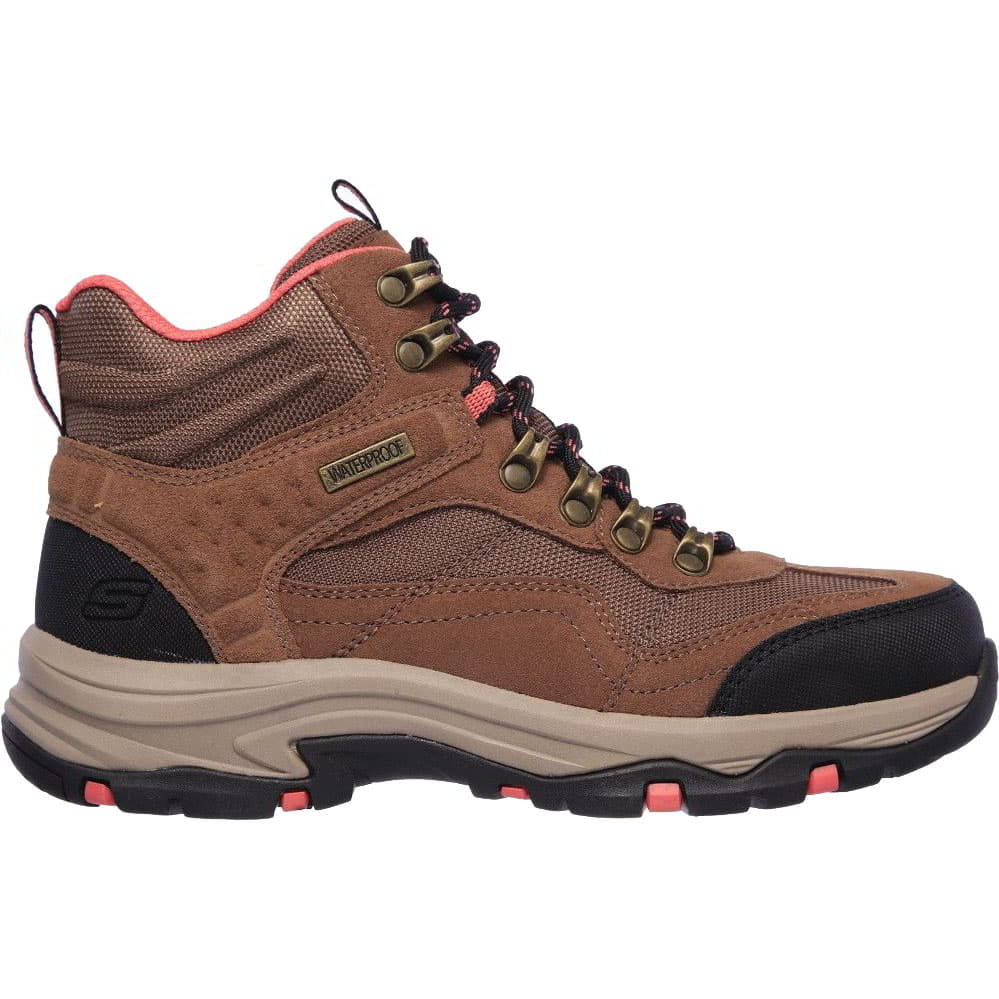 Skechers Womens Trego Base Camp Waterproof Walking Hiking Ankle Boots - UK 5 Brown 2951
