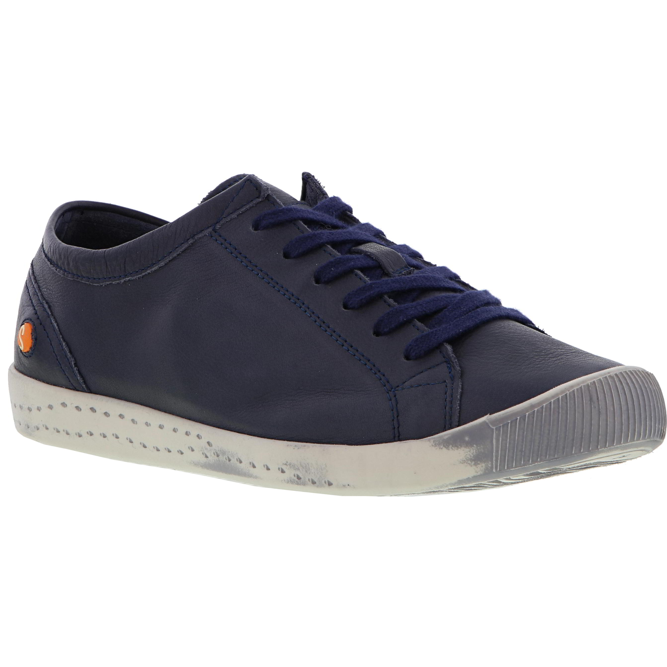 Softinos by Fly London Women's Isla Leather Trainers Shoes - Navy Smooth - UK 5 / EU 38