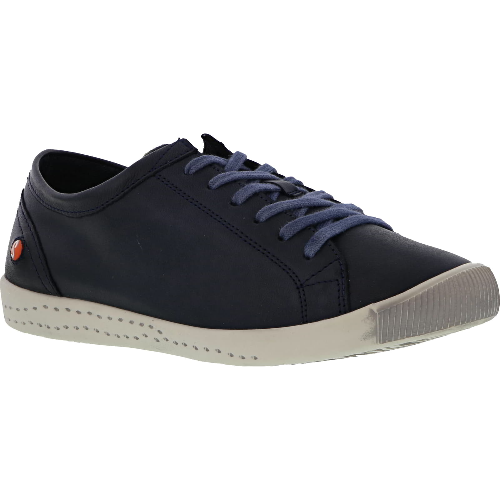 Softinos By Fly London Women's Isla Leather Trainers - Washed Navy - UK 4