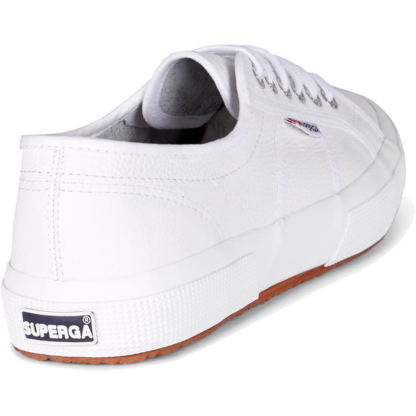 Superga Womens 2750 Cotu EFGLU Leather Trainers Shoes - White 2951