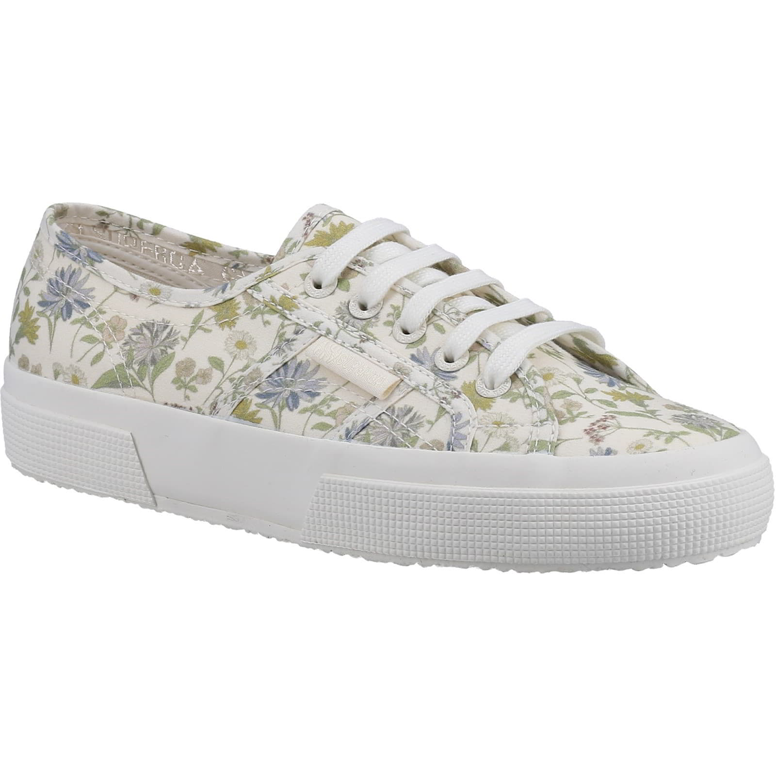 Superga Women's 2750 Floral Print Lace Up Trainers Shoes - UK 3