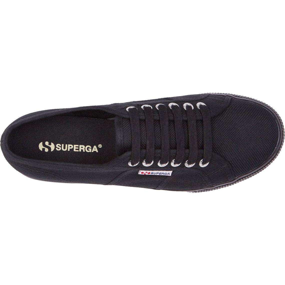 Superga Womens 2790 Linea Chunky Platform Trainers Shoes - Full Black 2951