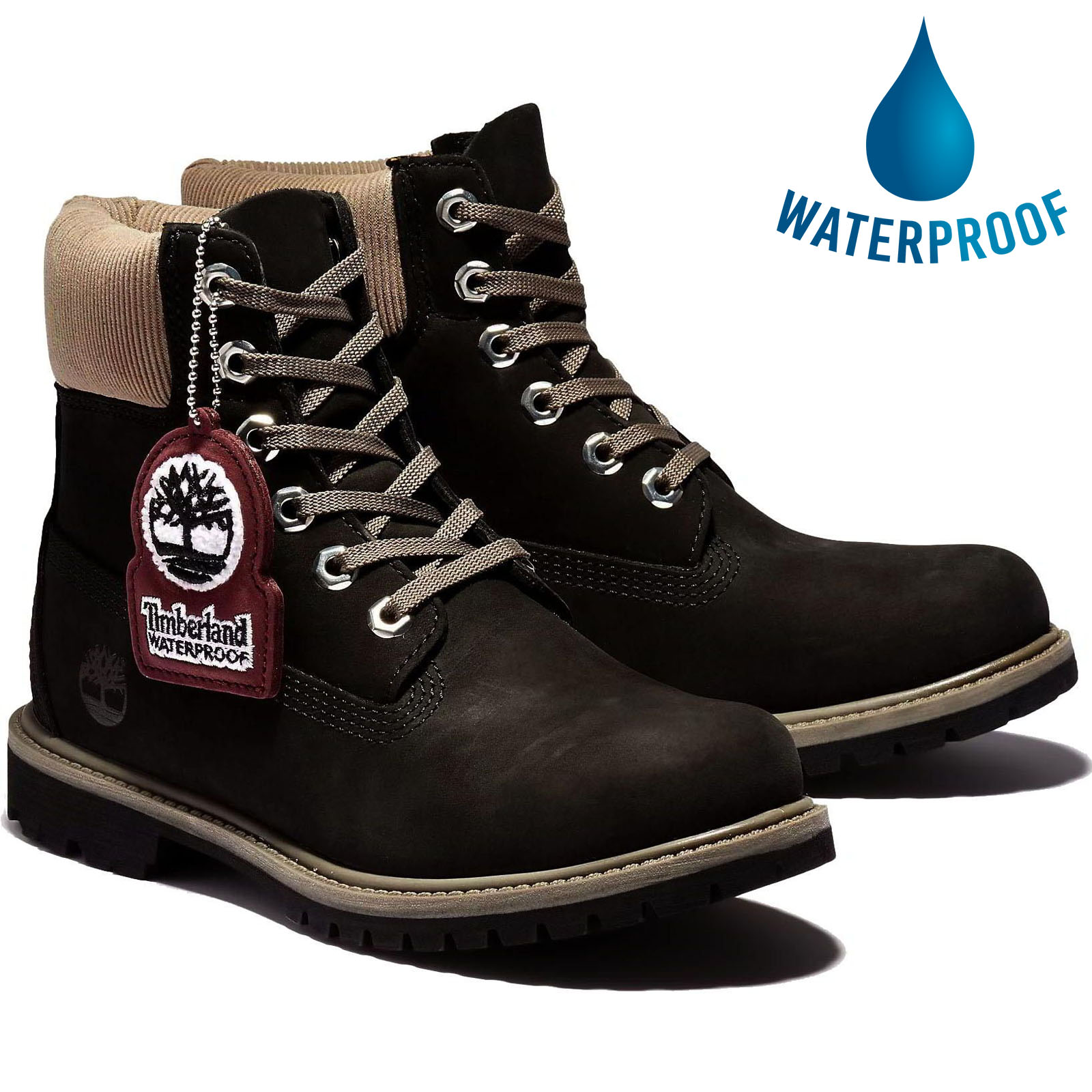 Timberland Womens 6 Inch Premium Waterproof Boots - Black A2MCC 2951