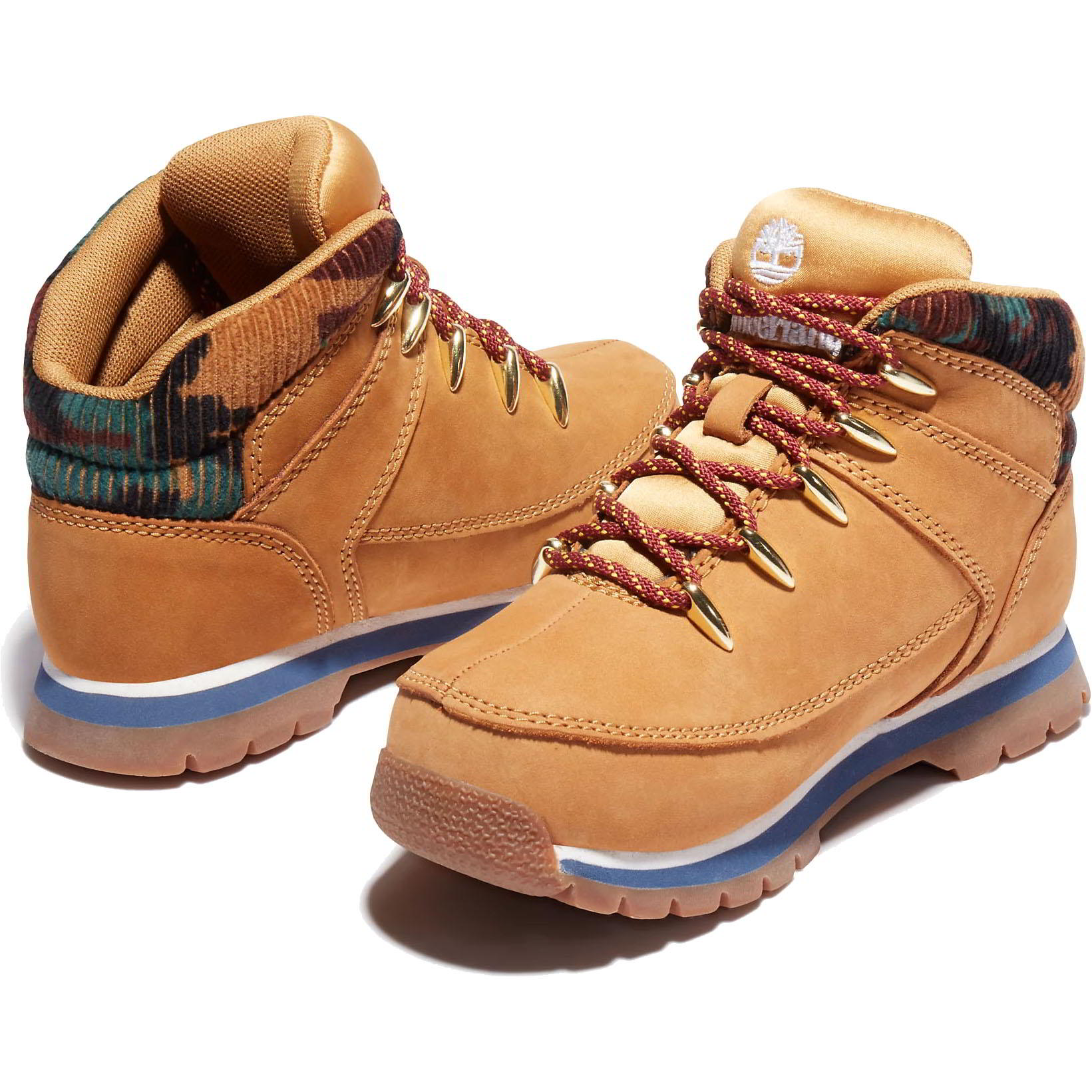 Timberland Kids Womens Euro Sprint Hiker Boots - Wheat Camo A2FJ6 2951