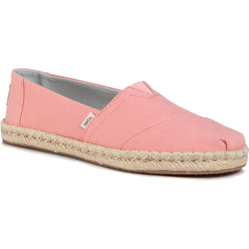 TOMS Toms Womens Classic Espadrille Vegan Shoes - Plant Dyed Pink 2951