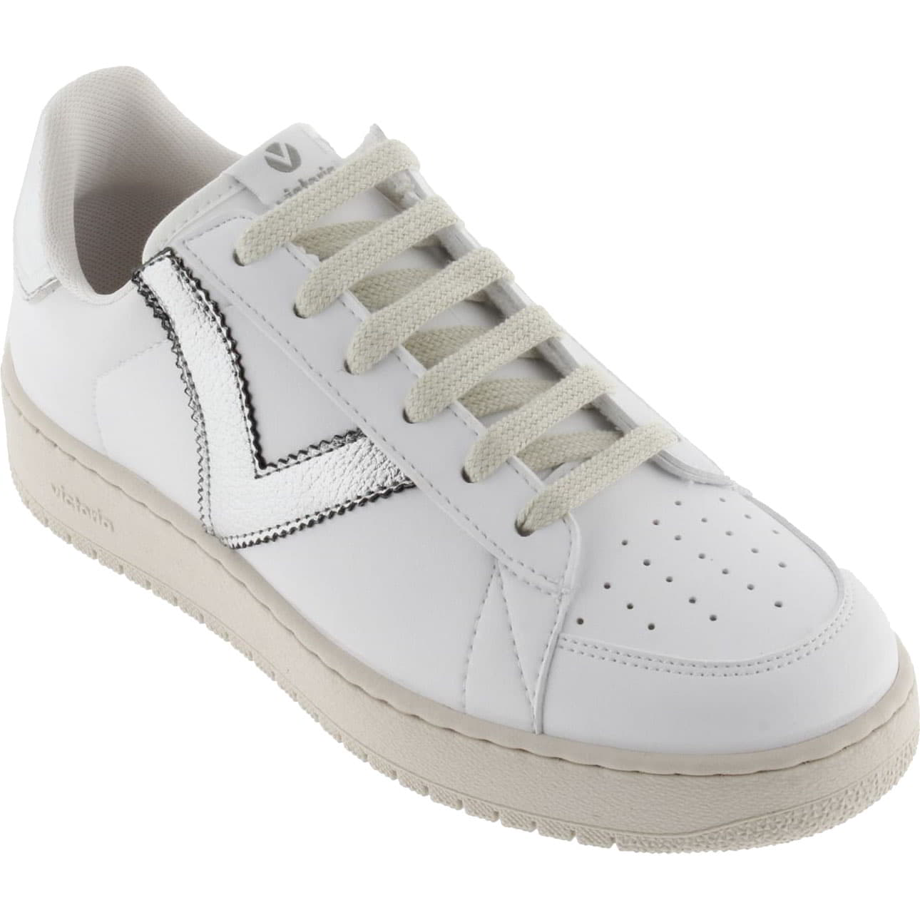 Victoria Shoes Womens Madrid Metal Trainers - Plata