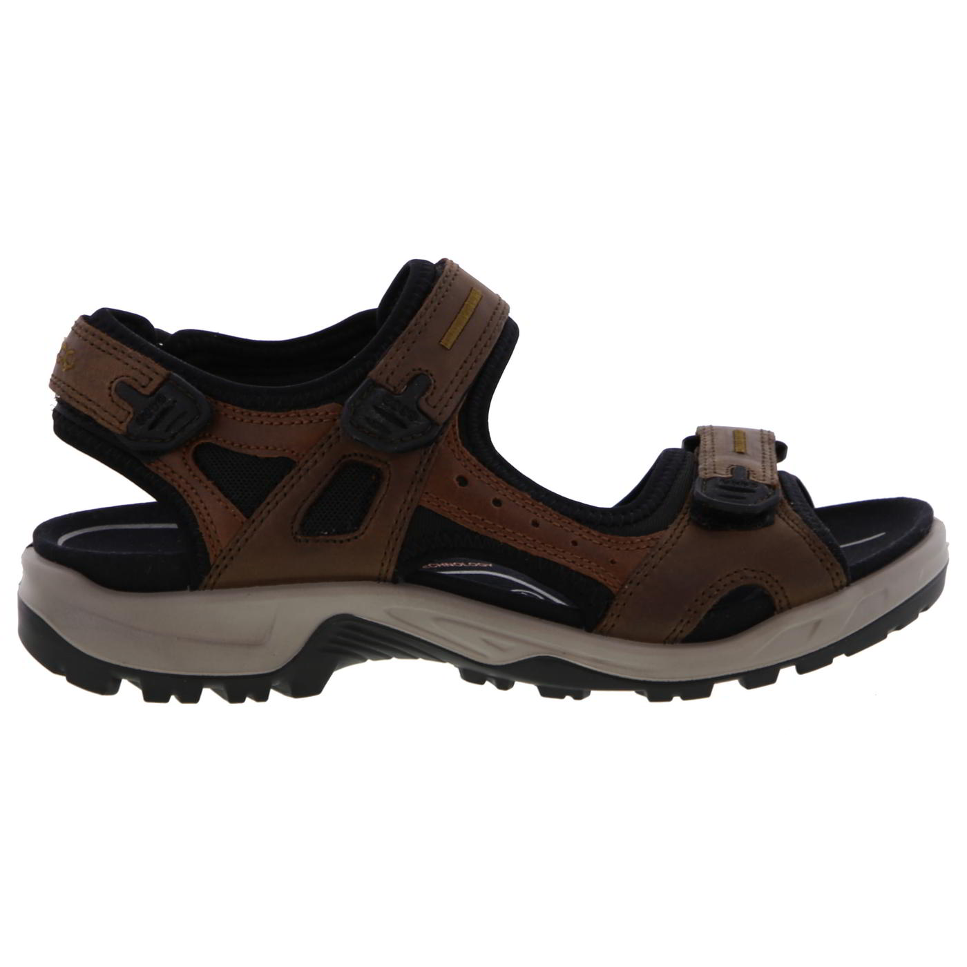 Ecco Shoes Mens Offroad Leather Walking Sandals - Espresso Cocoa Brown Black 2951