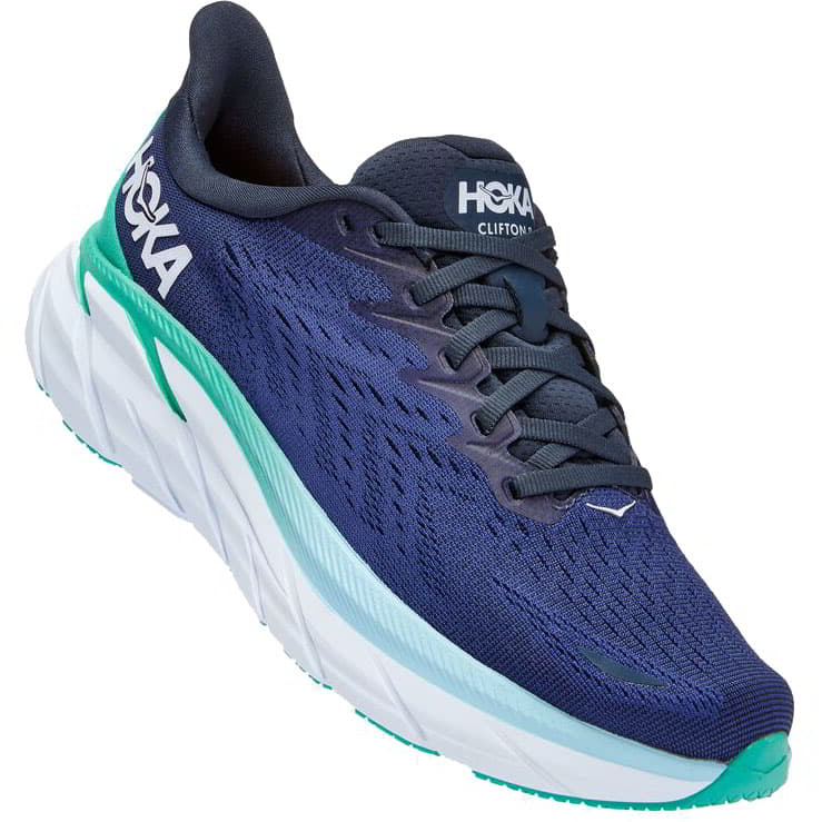 Hoka One Womens Clifton 8 Running Shoes Trainers - UK 6 / US 7.5 Blue 2951