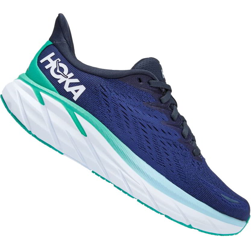 Hoka One Womens Clifton 8 Running Shoes Trainers - UK 5.5 / US 7 Blue 2951