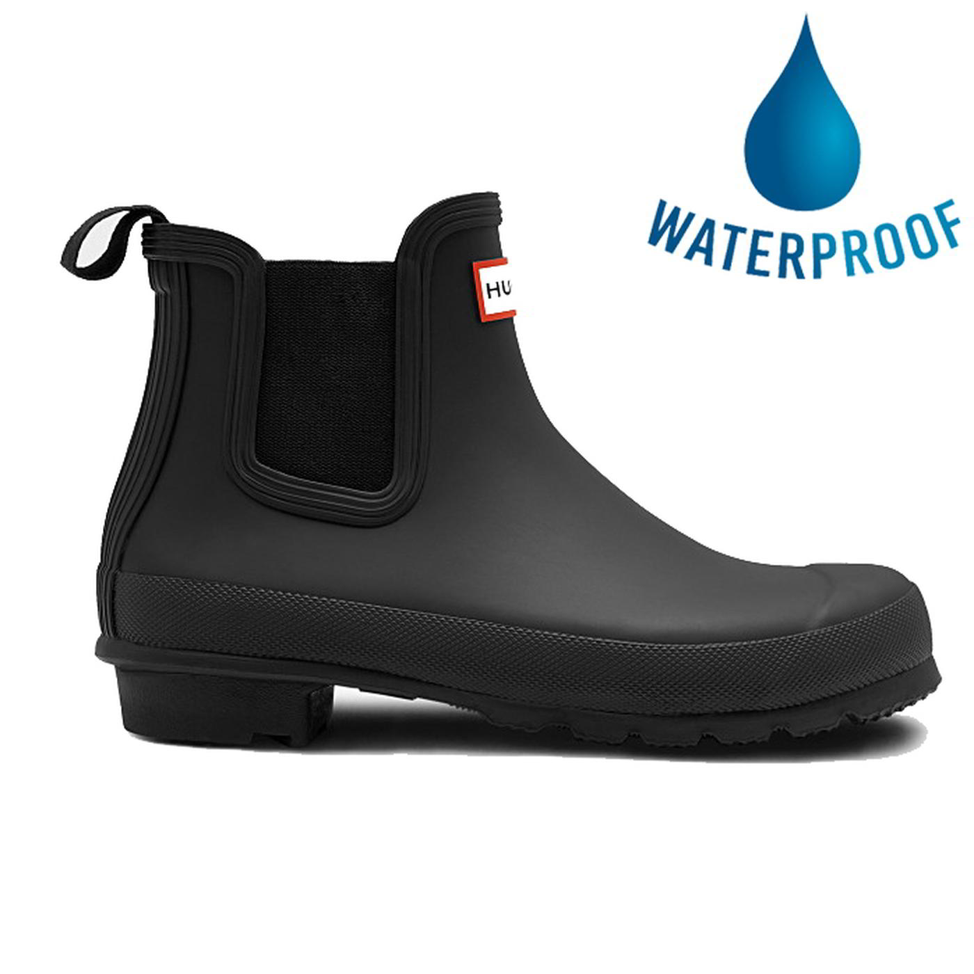 Hunter Womens Original Chelsea Short Wellies Rain Boots - Black 2951