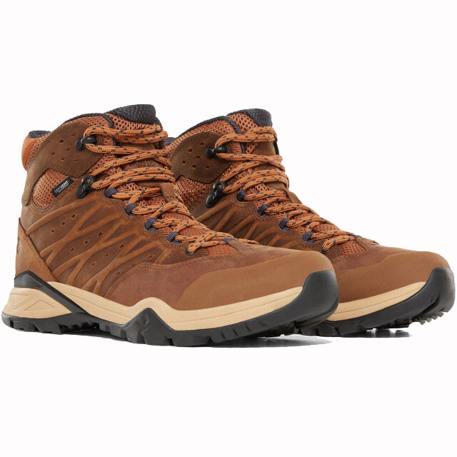 The North Face Mens Hedgehog Hike II Mid WP Waterproof Walking Boots - Timber Tan India Ink 2951