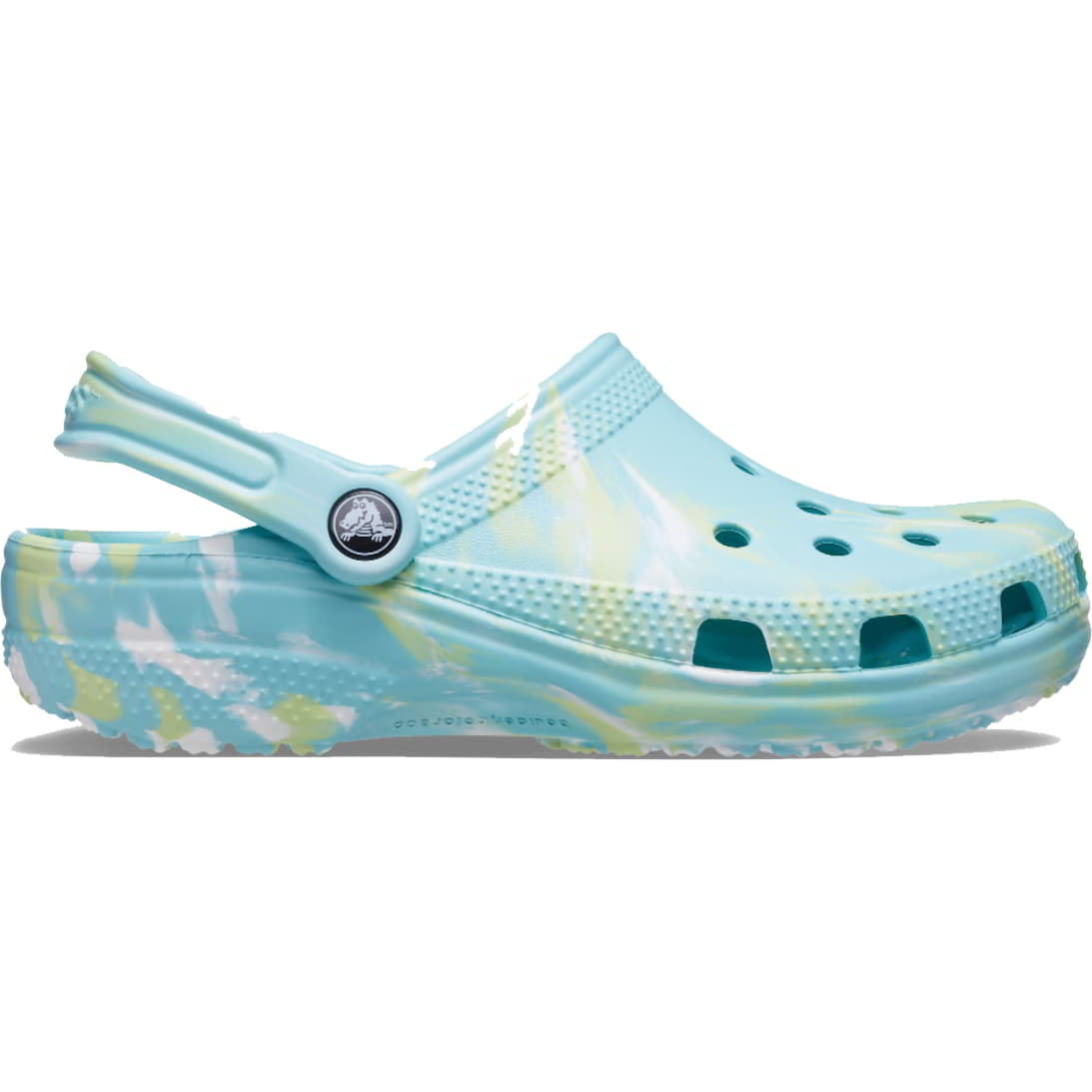 crocs womens classic clog marble sandals - pure water multi
