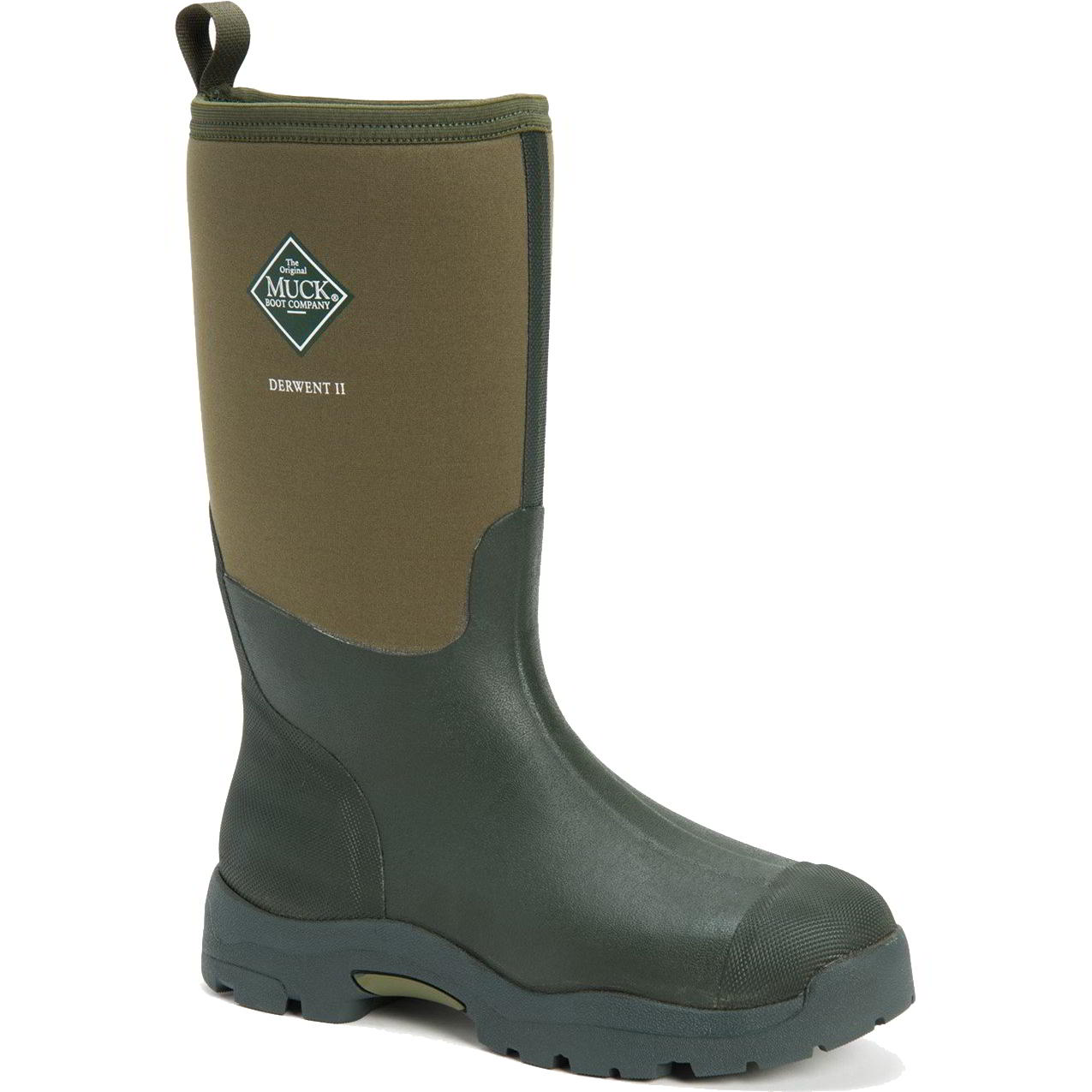 Muck Boots Mens Derwent II Neoprene Wellies Rain - Moss 2951